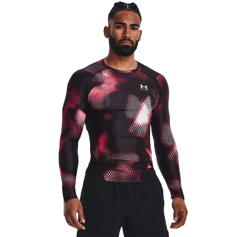 Under Armour Men's UA Iso-Chill Compression Printed Long Sleeve Black-2